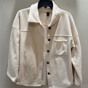 SHEIN Women's Cream Button Down Jacket